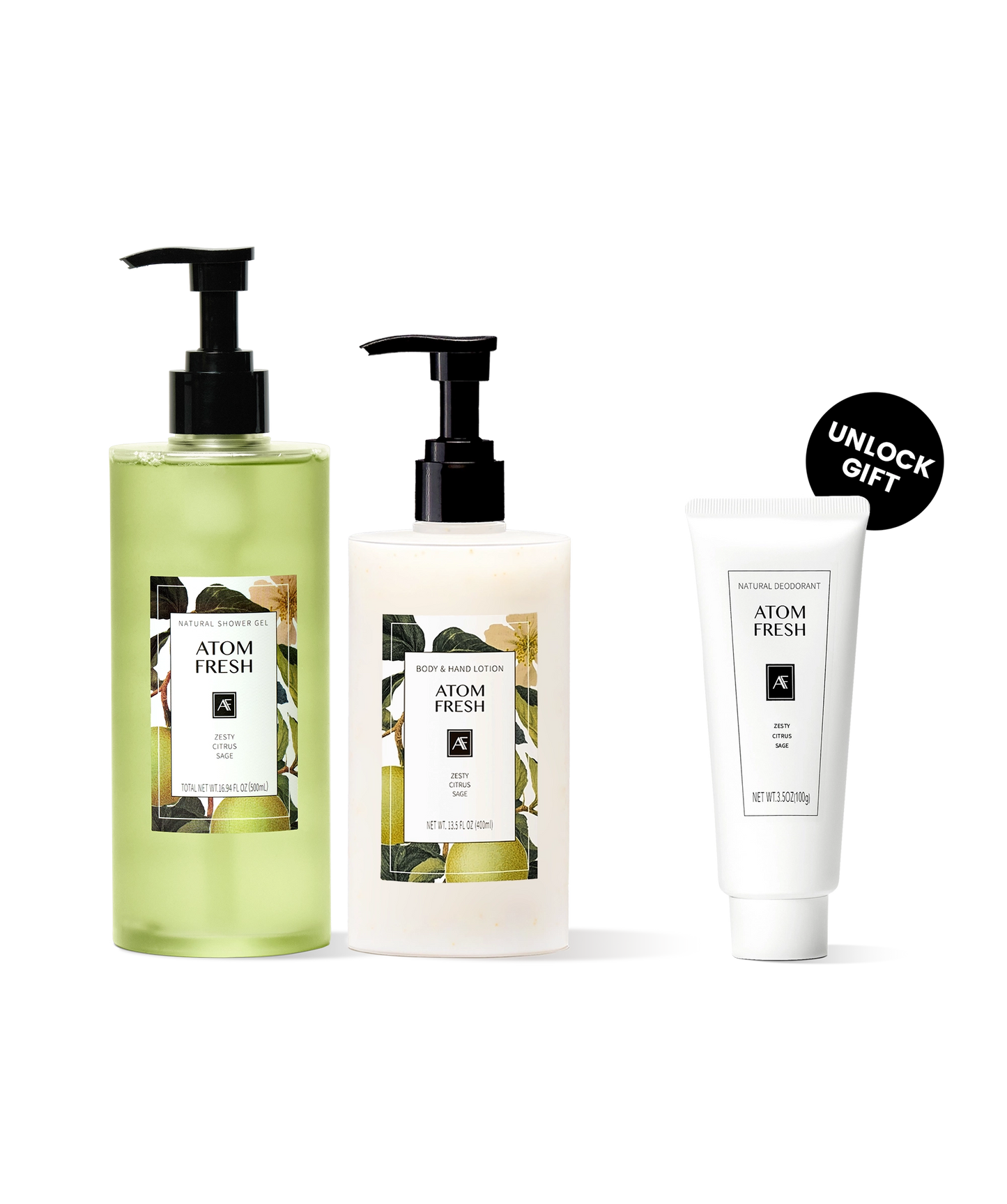Gentle Natural Body Wash - 95% Natural Sulfate Free | Atomfresh
