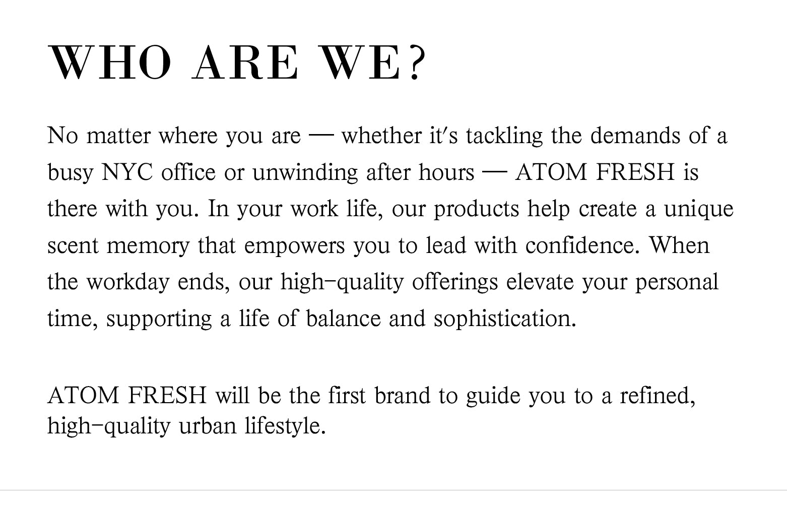 atomfresh about