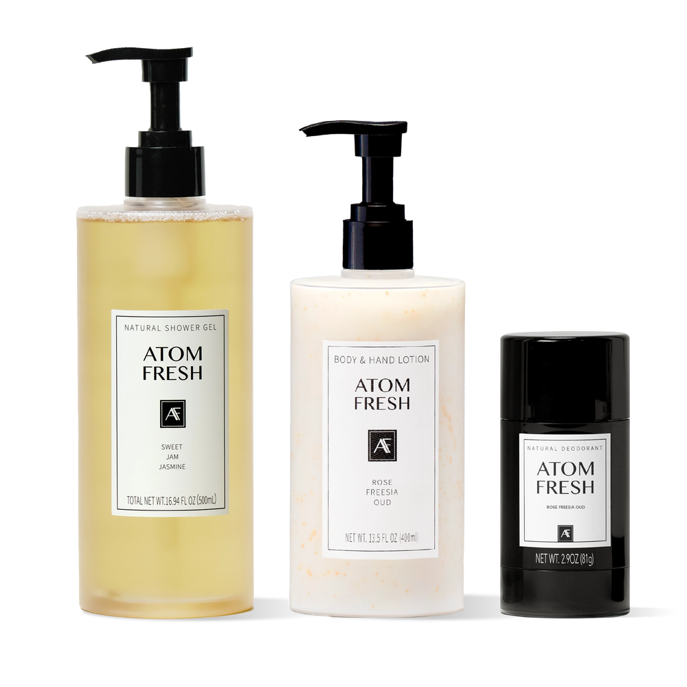 AtomFresh Body Wash & Lotion, Deodorant Balm - Signature Body Trio