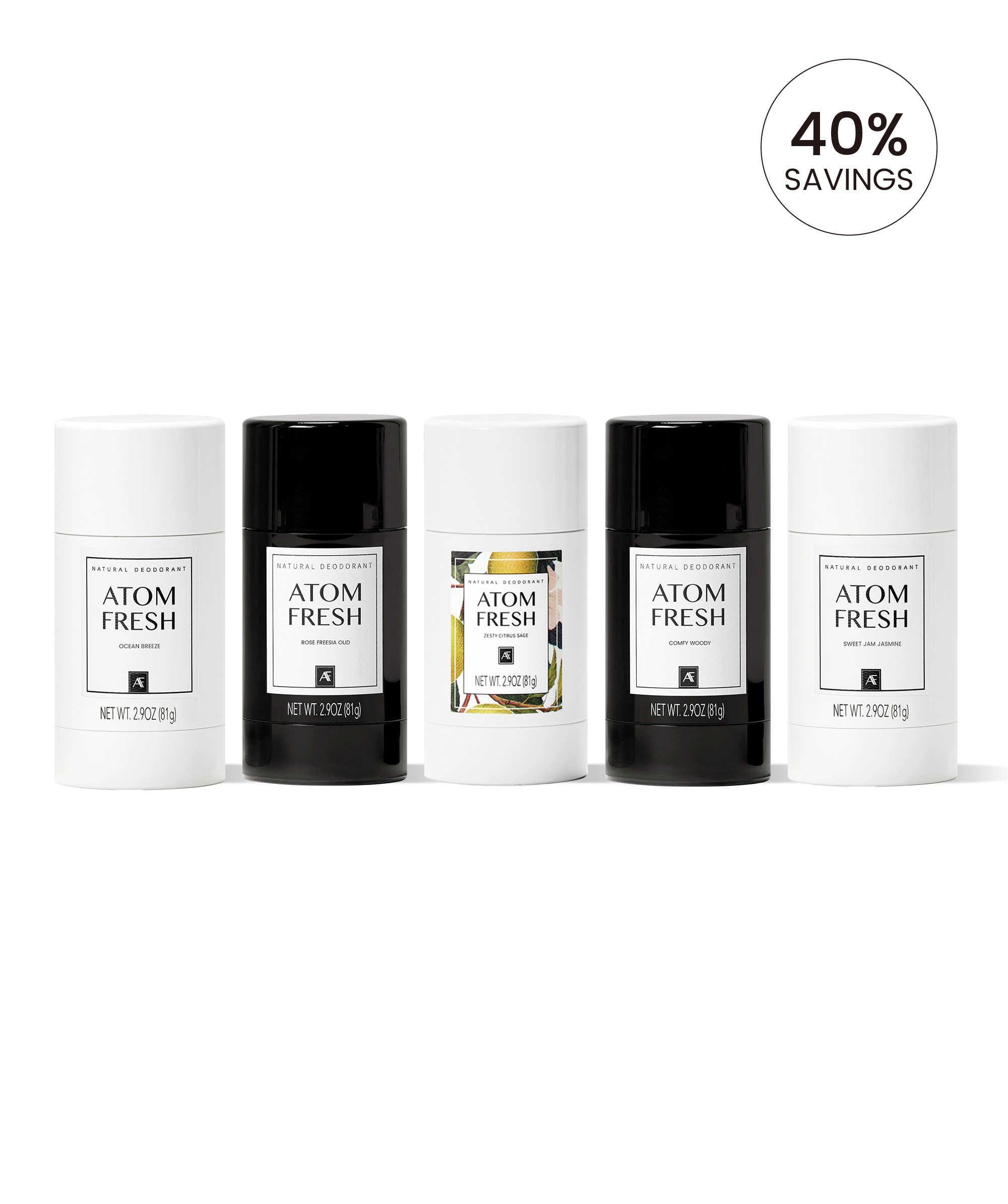 AtomFresh Deodorant Quintet